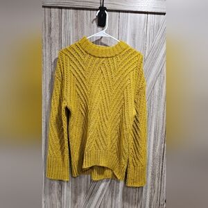 A New Day Mustard Bell Sleeve Sweater